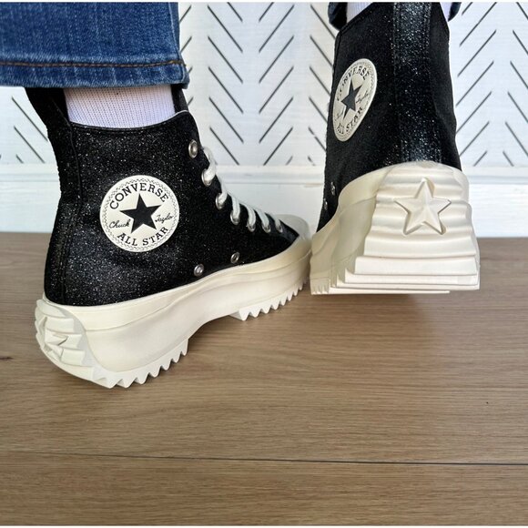 ⭐Rare Converse Run Star Hike Hi Platform Glitter 7 Womens Shoes Sneaker A07947C - Picture 6 of 11
